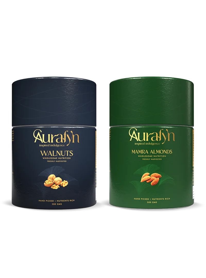 The Heritage Pair — Mamra Almonds & Kashmir Walnuts