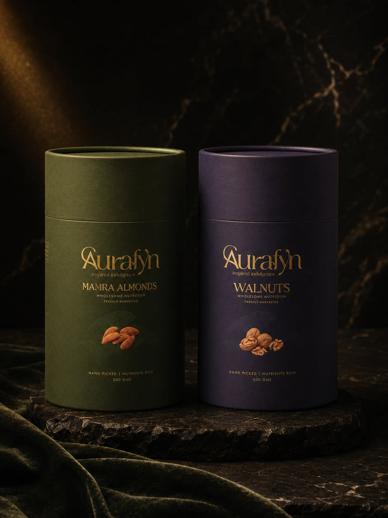 The Heritage Pair — Mamra Almonds & Kashmir Walnuts — the goodness within