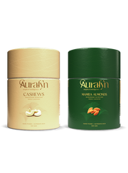 Mamra almonds and W180 cashews bundle — Aurafyn gift pack